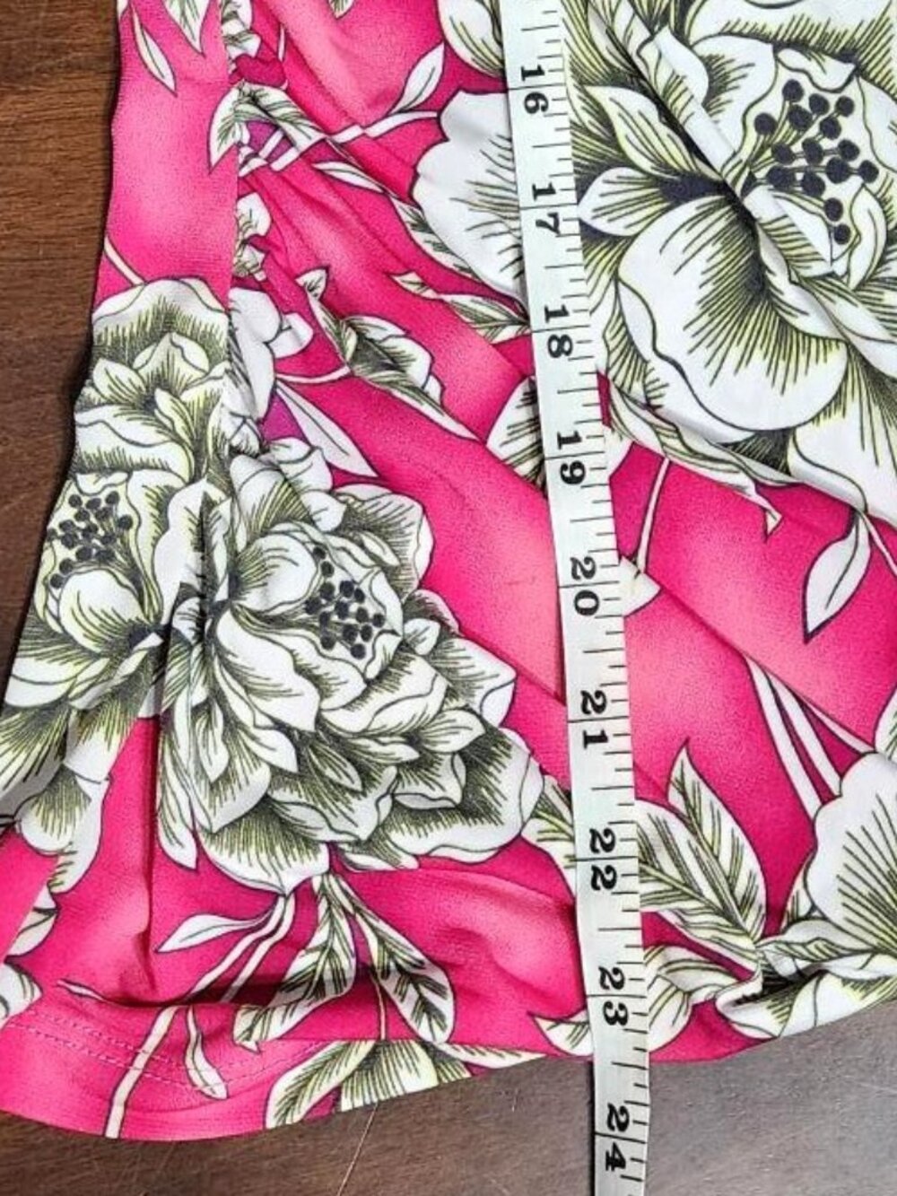 Worthington Woman 3X Pink Floral Cowl Neck Ruched Top - Picture 8 of 10